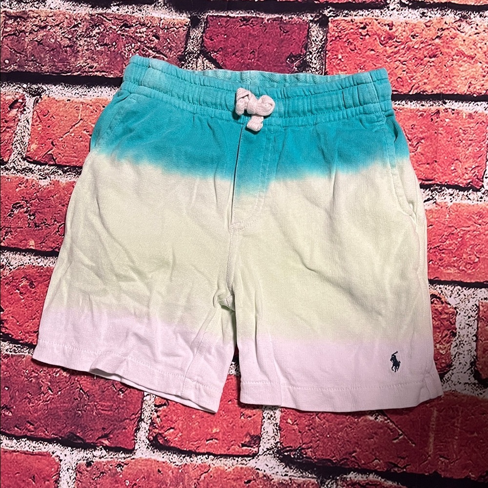 Ralph Lauren Kids' Gradient Shorts - Teal, Light Green, and White